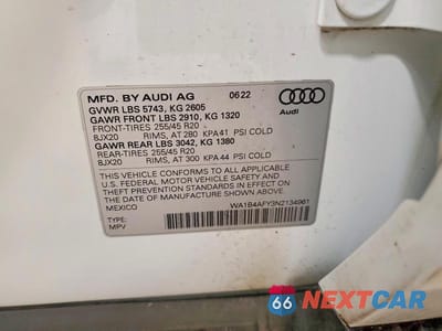 Zdjęcie 13 z 13 samochodu: 2022 AUDI SQ5 PREMIUM PLUS VIN:WA1B4AFY3N2134961 - miniatura