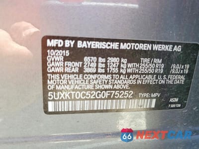 Zdjęcie 13 z 13 samochodu: 2016 BMW X5 XDR40E VIN:5UXKT0C52G0F75252 - miniatura