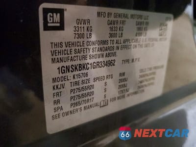 Zdjęcie 12 z 12 samochodu: 2016 CHEVROLET TAHOE K1500 LT VIN:1GNSKBKC1GR334962 - miniatura