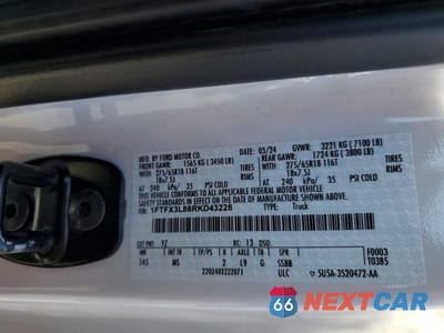 Zdjęcie 12 z 12 samochodu: 2024 FORD F150 XLT VIN:1FTFX3L88RKD43228 - miniatura
