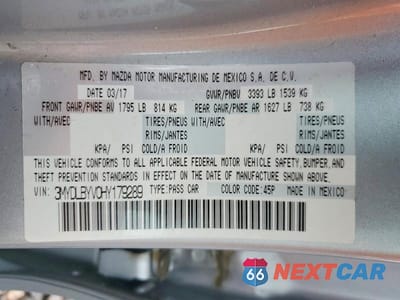 Zdjęcie 12 z 12 samochodu: 2017 TOYOTA YARIS IA BASE VIN:3MYDLBYV0HY179289 - miniatura