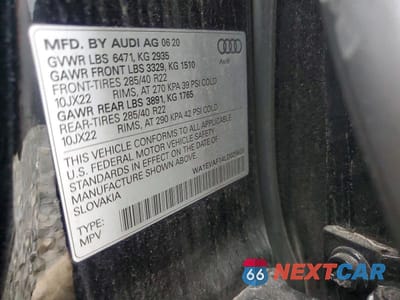 Zdjęcie 13 z 13 samochodu: 2020 AUDI Q8 PREMIUM PLUS S-LINE VIN:WA1EVAF14LD025620 - miniatura