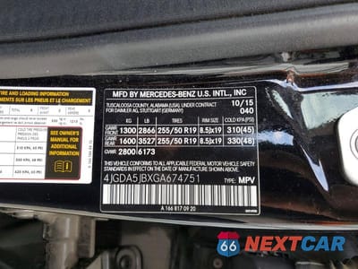 Zdjęcie 13 z 13 samochodu: 2016 MERCEDES-BENZ GLE 350 VIN:4JGDA5JBXGA674751 - miniatura