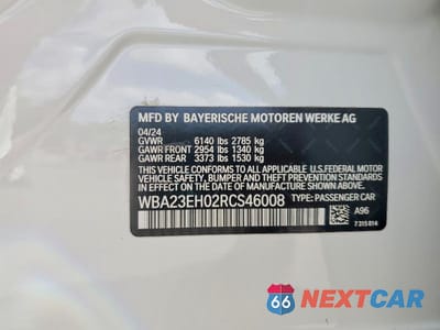 Zdjęcie 12 z 12 samochodu: 2024 BMW 740 I VIN:WBA23EH02RCS46008 - miniatura