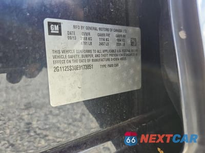 Zdjęcie 12 z 12 samochodu: 2014 CHEVROLET IMPALA LT VIN:2G1125S30E9173851 - miniatura