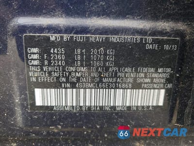 Zdjęcie 12 z 12 samochodu: 2014 SUBARU LEGACY 2.5I LIMITED VIN:4S3BMCL66E3016868 - miniatura