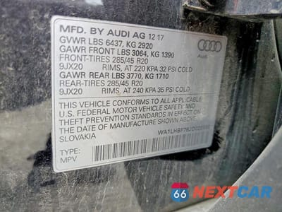 Zdjęcie 13 z 13 samochodu: 2018 AUDI Q7 PREMIUM PLUS VIN:WA1LHBF76JD028590 - miniatura