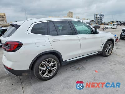 Trzecie zdjęcie samochodu z tyłu: 2022 BMW X3 XDRIVE30I VIN:5UX53DP00N9M50307 - miniatura