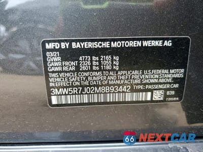 Zdjęcie 12 z 12 samochodu: 2021 BMW 330XI VIN:3MW5R7J02M8B93442 - miniatura