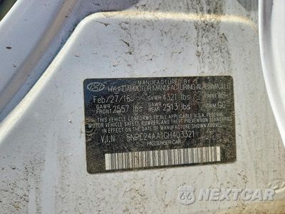 Zdjęcie 12 z 12 samochodu: 2016 HYUNDAI SONATA ECO VIN:5NPE24AA1GH403321 - miniatura