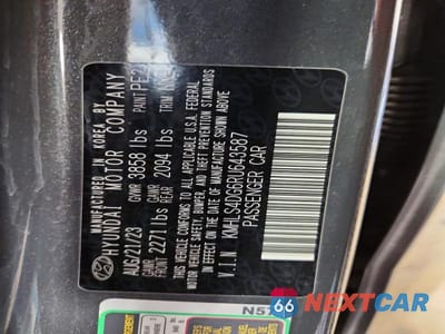 Zdjęcie 12 z 12 samochodu: 2024 HYUNDAI ELANTRA SEL VIN:KMHLS4DG6RU643587 - miniatura