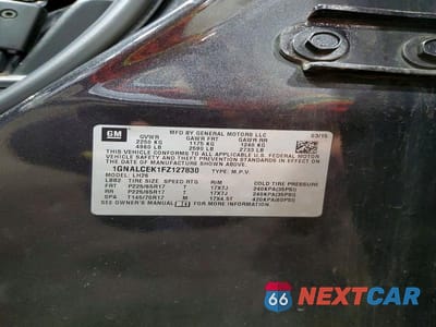 Zdjęcie 13 z 13 samochodu: 2015 CHEVROLET EQUINOX LT VIN:1GNALCEK1FZ127830 - miniatura