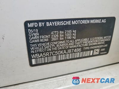 Zdjęcie 12 z 12 samochodu: 2019 BMW 330XI VIN:WBA5R7C50KAJ87486 - miniatura