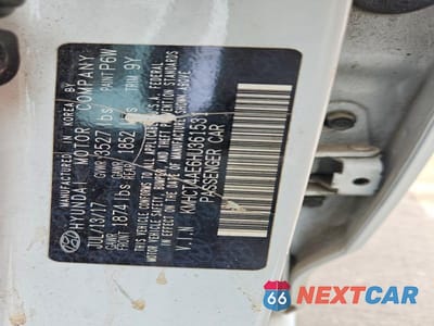 Zdjęcie 12 z 12 samochodu: 2017 HYUNDAI ACCENT SE VIN:KMHCT4AE6HU361531 - miniatura