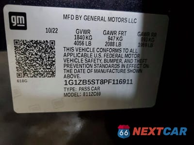 Zdjęcie 12 z 12 samochodu: 2023 CHEVROLET MALIBU LS VIN:1G1ZB5ST8PF116911 - miniatura