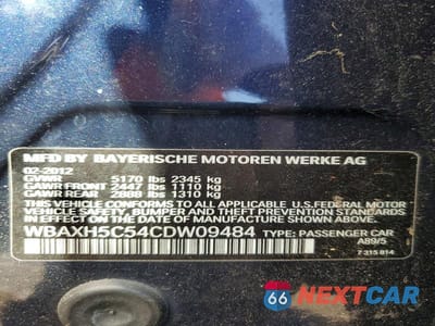 Zdjęcie 12 z 12 samochodu: 2012 BMW 528 XI VIN:WBAXH5C54CDW09484 - miniatura
