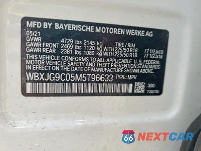 Zdjęcie 13 z 13 samochodu: 2021 BMW X1 VIN:WBXJG9C05M5T96633 - miniatura