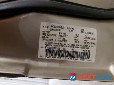 Zdjęcie 14 z 14 samochodu: 2005 CHRYSLER PACIFICA TOURING VIN:2C4GF68455R531232 - miniatura