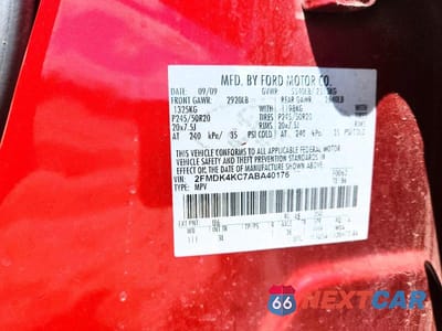 Zdjęcie 13 z 13 samochodu: 2010 FORD EDGE LIMITED VIN:2FMDK4KC7ABA40176 - miniatura