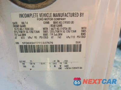 Zdjęcie 12 z 12 samochodu: 2015 FORD F550 SUPER DUTY VIN:1FD0X5HT7FEB37676 - miniatura