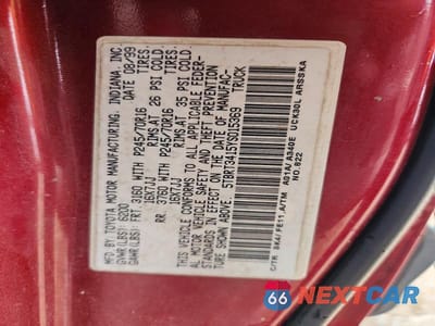 Zdjęcie 12 z 12 samochodu: 2000 TOYOTA TUNDRA SR5 VIN:5TBRT3415YS015369 - miniatura