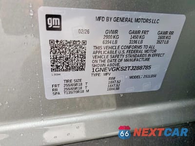 Zdjęcie 13 z 13 samochodu: 2026 CHEVROLET TRAVERSE LT VIN:1GNEVGKS2TJ288785 - miniatura