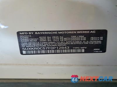 Zdjęcie 12 z 12 samochodu: 2015 BMW X5 XDRIVE35I VIN:5UXKR0C57F0P12843 - miniatura