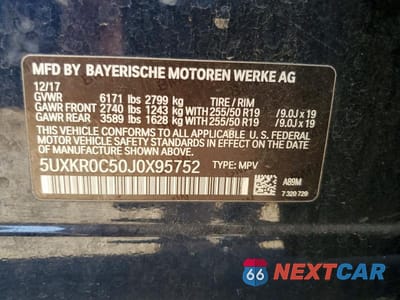Zdjęcie 12 z 12 samochodu: 2018 BMW X5 XDRIVE35I VIN:5UXKR0C50J0X95752 - miniatura
