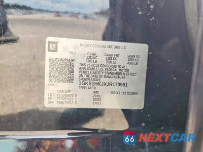 Zdjęcie 13 z 13 samochodu: 2018 GMC YUKON XL DENALI VIN:1GKS1HKJXJR170961 - miniatura