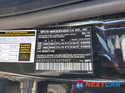 Zdjęcie 13 z 13 samochodu: 2015 MERCEDES-BENZ GL 450 4MATIC VIN:4JGDF6EE0FA459485 - miniatura