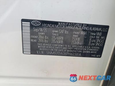 Zdjęcie 14 z 14 samochodu: 2023 HYUNDAI SANTA FE SEL VIN:5NMS2DAJ6PH623814 - miniatura