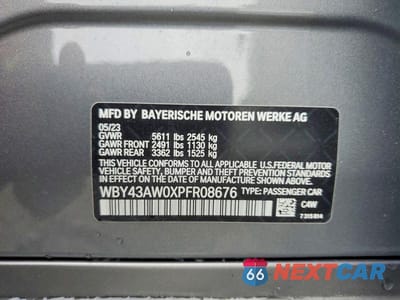 Zdjęcie 13 z 13 samochodu: 2023 BMW I4 EDRIVE 35 VIN:WBY43AW0XPFR08676 - miniatura