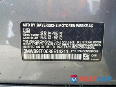 Zdjęcie 12 z 12 samochodu: 2024 BMW 330XI VIN:3MW89FF06R8E14211 - miniatura