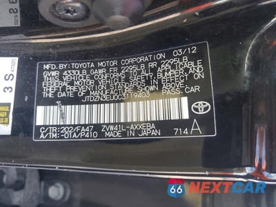 Zdjęcie 12 z 12 samochodu: 2012 TOYOTA PRIUS V THREE VIN:JTDZN3EU0C3119403 - miniatura