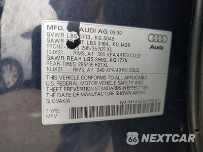 Zdjęcie 13 z 13 samochodu: 2010 AUDI Q7 PREMIUM PLUS VIN:WA1MYAFE8AD001971 - miniatura