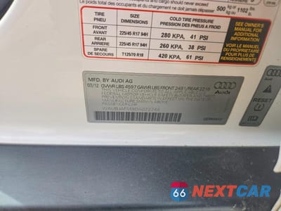 Zdjęcie 12 z 12 samochodu: 2013 AUDI A3 PREMIUM VIN:WAUBJAFM9DA022744 - miniatura