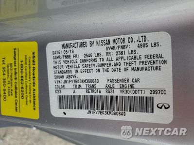Zdjęcie 12 z 12 samochodu: 2019 INFINITI Q60 RED SPORT 400 VIN:JN1FV7EK3KM360649 - miniatura