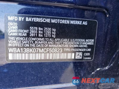 Zdjęcie 13 z 13 samochodu: 2021 BMW M550XI VIN:WBA13BK07MCF50823 - miniatura