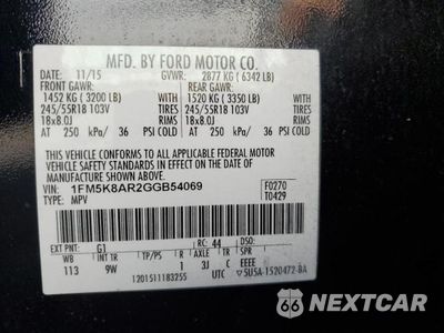 Zdjęcie 14 z 14 samochodu: 2016 FORD EXPLORER POLICE INTERCEPTOR VIN:1FM5K8AR2GGB54069 - miniatura