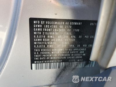 Zdjęcie 13 z 13 samochodu: 2011 VOLKSWAGEN TIGUAN S VIN:WVGAV7AX5BW552597 - miniatura