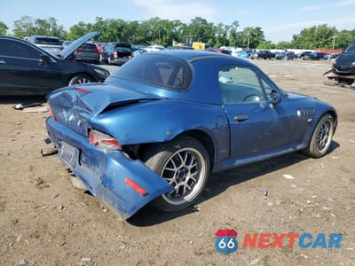 Trzecie zdjęcie samochodu z tyłu: 2000 BMW Z3 2.3 VIN:WBACH9341YLF88574 - miniatura