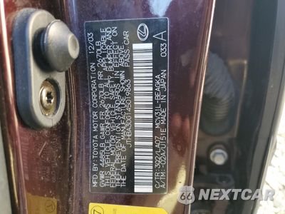 Zdjęcie 12 z 12 samochodu: 2004 LEXUS ES 330 VIN:JTHBA30G145019863 - miniatura
