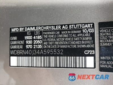 Zdjęcie 14 z 14 samochodu: 2004 MERCEDES-BENZ C 230K SPORT COUPE VIN:WDBRN40J34A595532 - miniatura