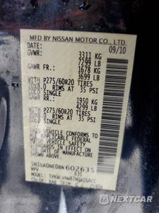 Zdjęcie 14 z 14 samochodu: 2011 NISSAN ARMADA PLATINUM VIN:5N1BA0NE0BN602635 - miniatura