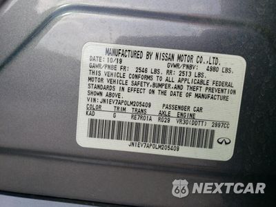 Zdjęcie 14 z 14 samochodu: 2020 INFINITI Q50 PURE VIN:JN1EV7AP0LM205409 - miniatura