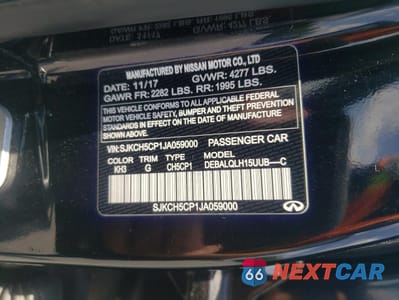 Zdjęcie 13 z 13 samochodu: 2018 INFINITI QX30 BASE VIN:SJKCH5CP1JA059000 - miniatura