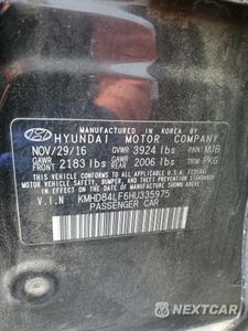 Zdjęcie 13 z 13 samochodu: 2017 HYUNDAI ELANTRA SE VIN:KMHD84LF6HU335975 - miniatura