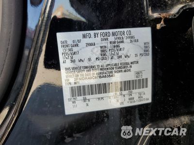 Zdjęcie 15 z 15 samochodu: 2007 FORD EDGE SEL PLUS VIN:2FMDK49C97BA63540 - miniatura