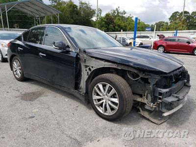 Czwarte zdjęcie samochodu z boku: 2014 INFINITI Q50 BASE VIN:JN1BV7AP4EM680986 - miniatura