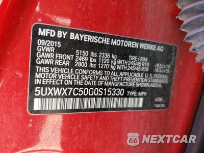 Zdjęcie 13 z 13 samochodu: 2016 BMW X3 XDRIVE35I VIN:5UXWX7C50G0S15330 - miniatura